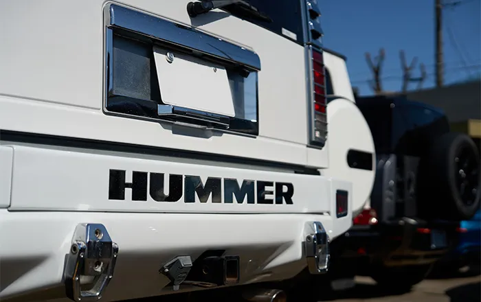 HUMMER外装ロゴクローズアップ