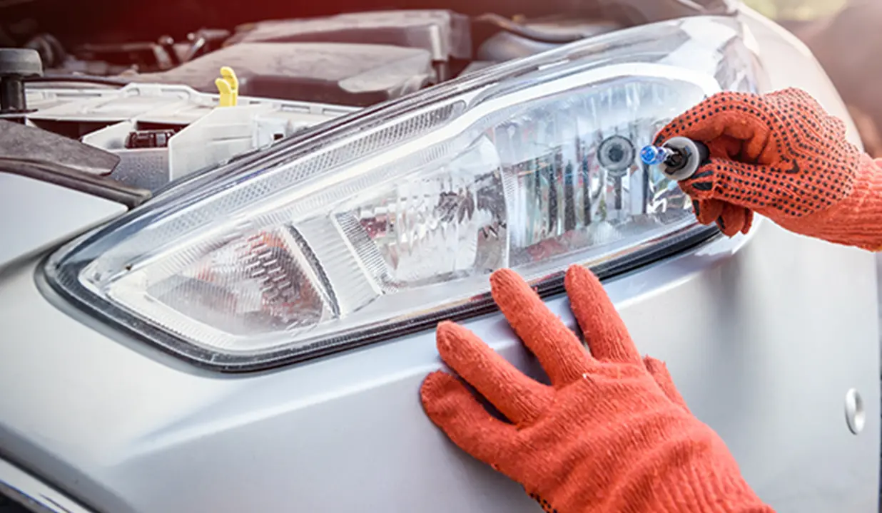 ヘッドライトの加工